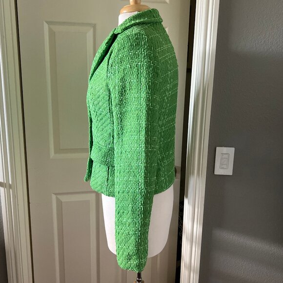SHEIN Green Tweed Blazer Size Small - Picture 2 of 6